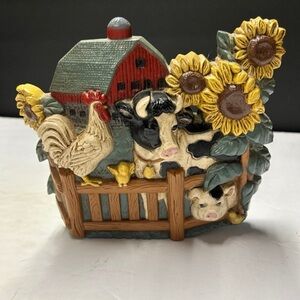 Vintage homco farm wall plaque